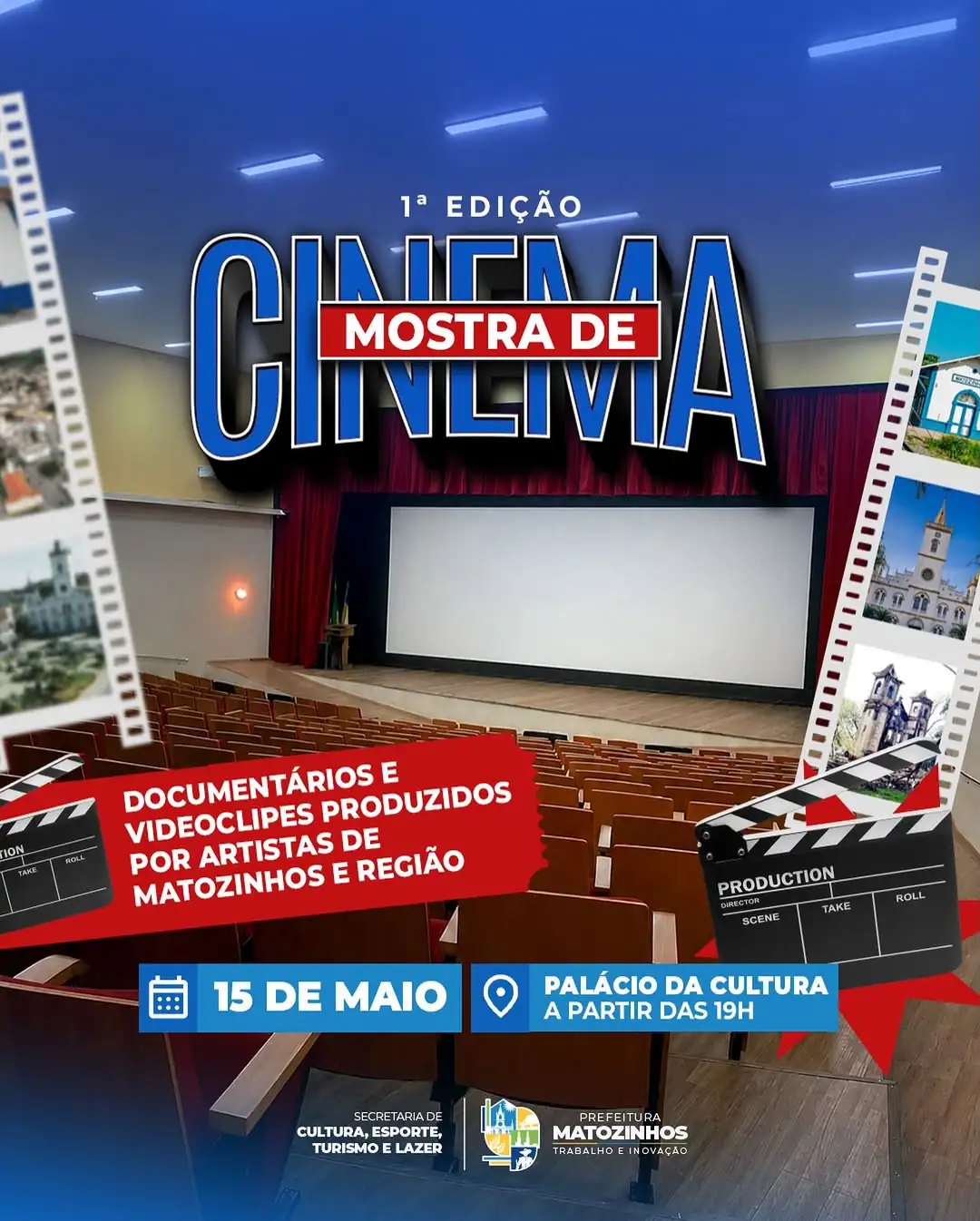 Matozinhos realiza 1ª Mostra de Cinema com produções de artistas locais