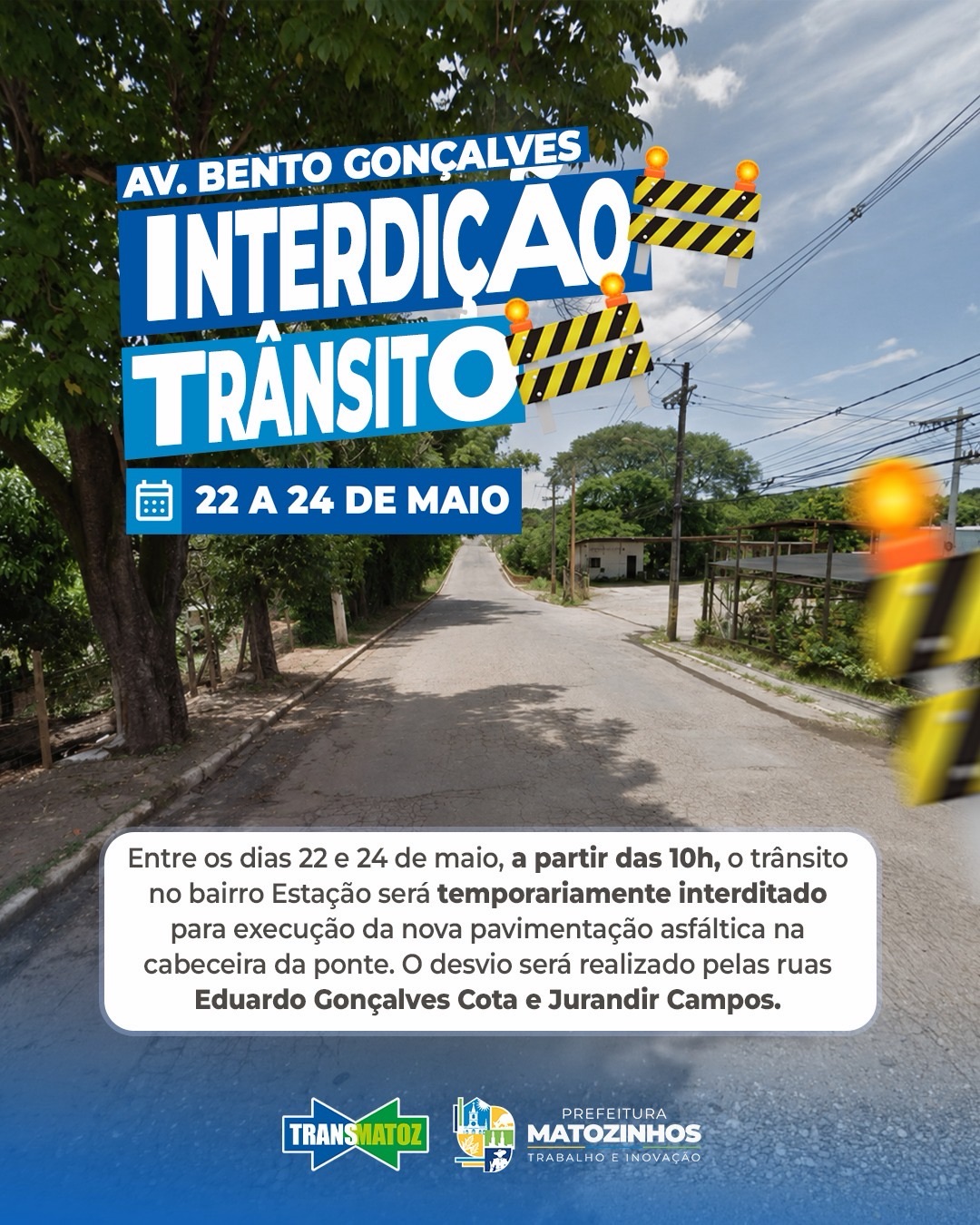 Obra interdita trânsito em ponte de Matozinhos por três dias