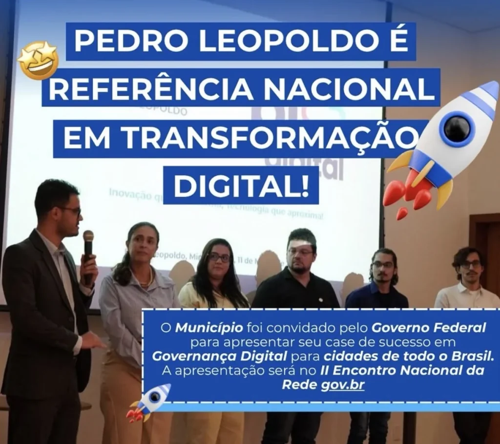 Pedro Leopoldo ganha destaque nacional por avanço em transformação digital