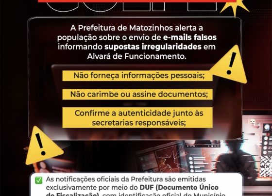 Prefeitura de Matozinhos alerta população sobre tentativa de golpe com falso e-mail