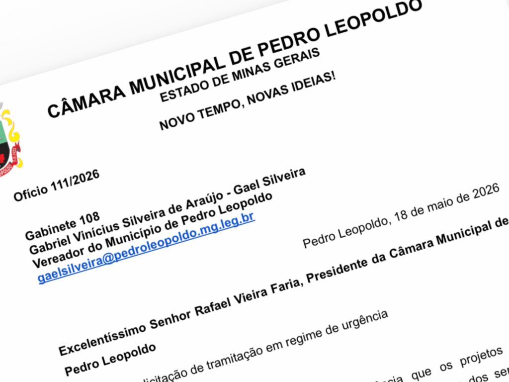 Vereador pede urgência na tramitação de reajuste para servidores em Pedro Leopoldo