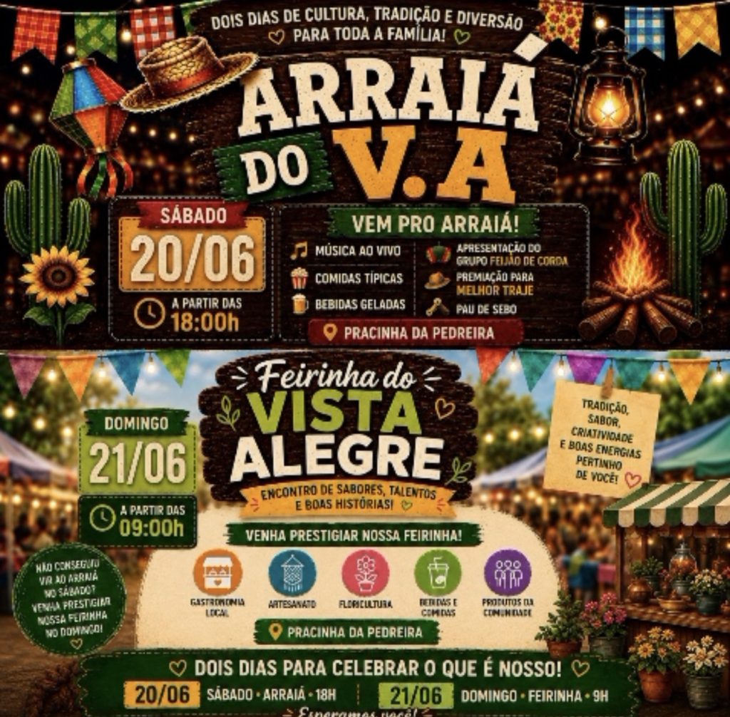 Arraiá do Vista Alegre promete movimentar o fim de semana em Matozinhos com apresentação do grupo Feijão de Corda