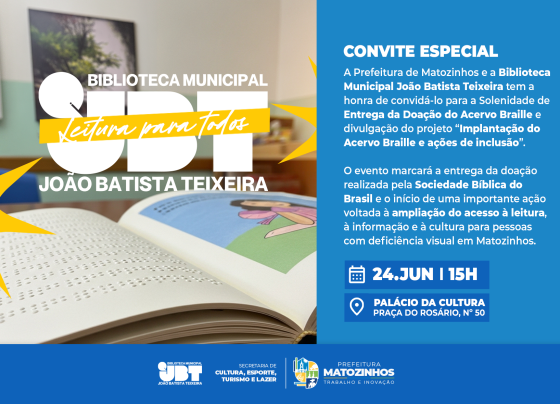 Biblioteca Municipal de Matozinhos inaugura Acervo Braille e reforça compromisso com a inclusão