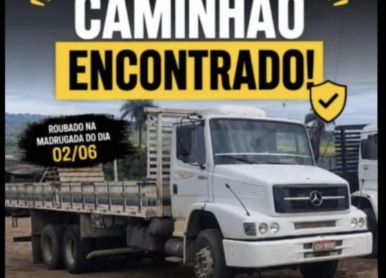 Caminhão roubado em Pedro Leopoldo é localizado e recuperado