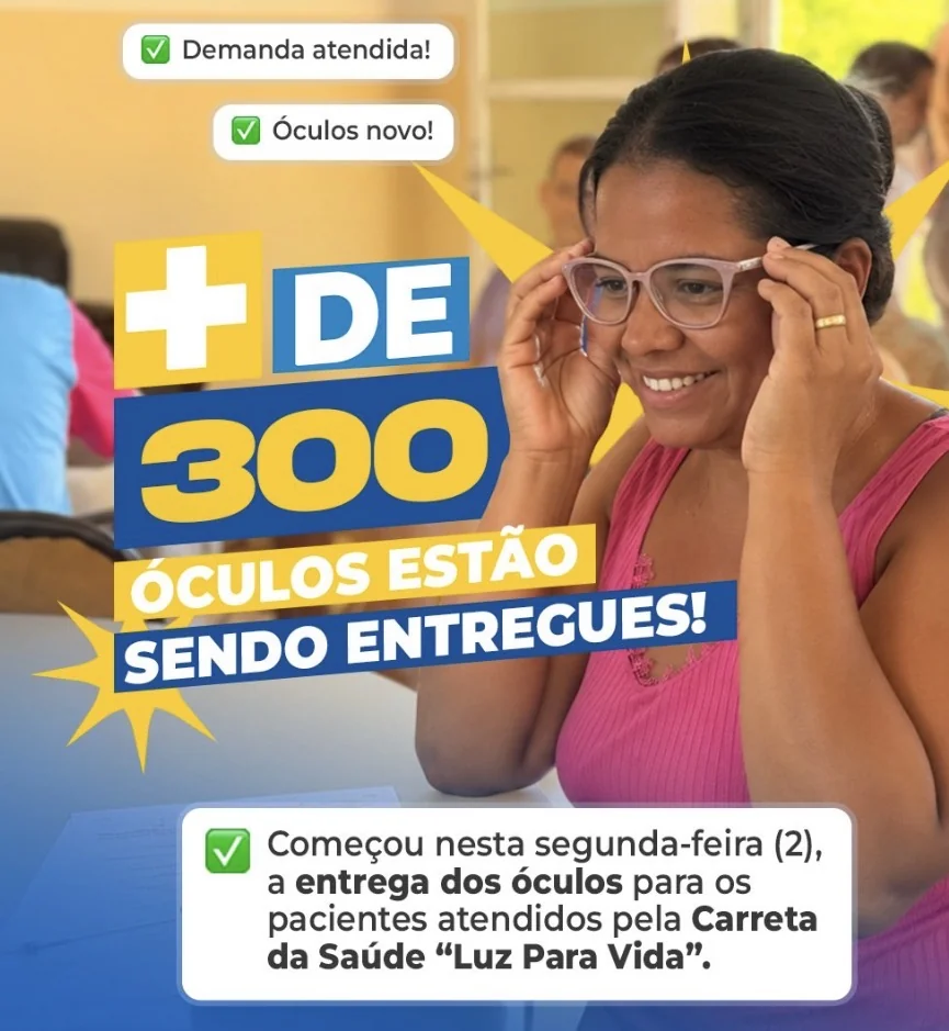 Matozinhos inicia entrega de óculos para pacientes atendidos pela Carreta da Saúde
