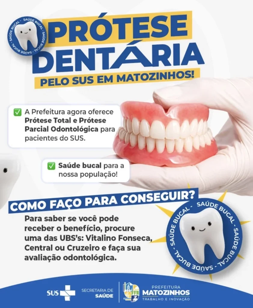Matozinhos passa a oferecer próteses dentárias gratuitas pelo SUS