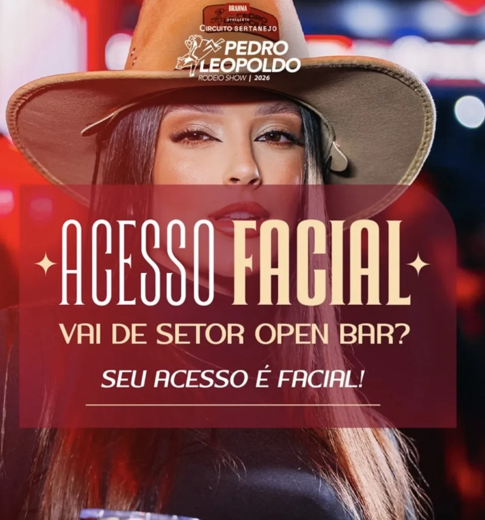Reconhecimento facial é obrigatório para setores Open Bar do Pedro Leopoldo Rodeio Show 2026
