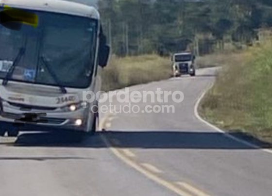 Roda se solta de ônibus que seguia de Funilândia para Matozinhos e assusta trabalhadores