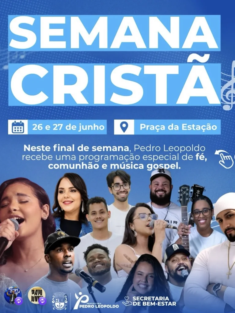 Semana Cristã reúne fé, música e celebração em Pedro Leopoldo