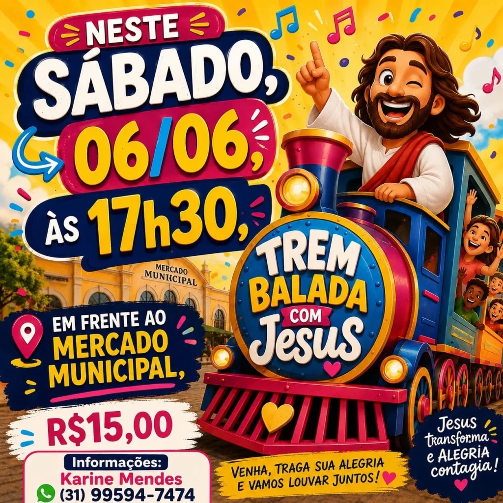 “Trem Balada com Jesus” promete reunir famílias neste sábado em Matozinhos