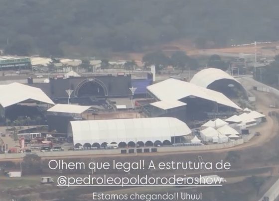 VÍDEO; Estrutura do Pedro Leopoldo Rodeio Show impressiona até quem chega de avião