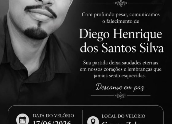 Velório e sepultamento de Diego Henrique acontecem nesta quarta-feira em Matozinhos