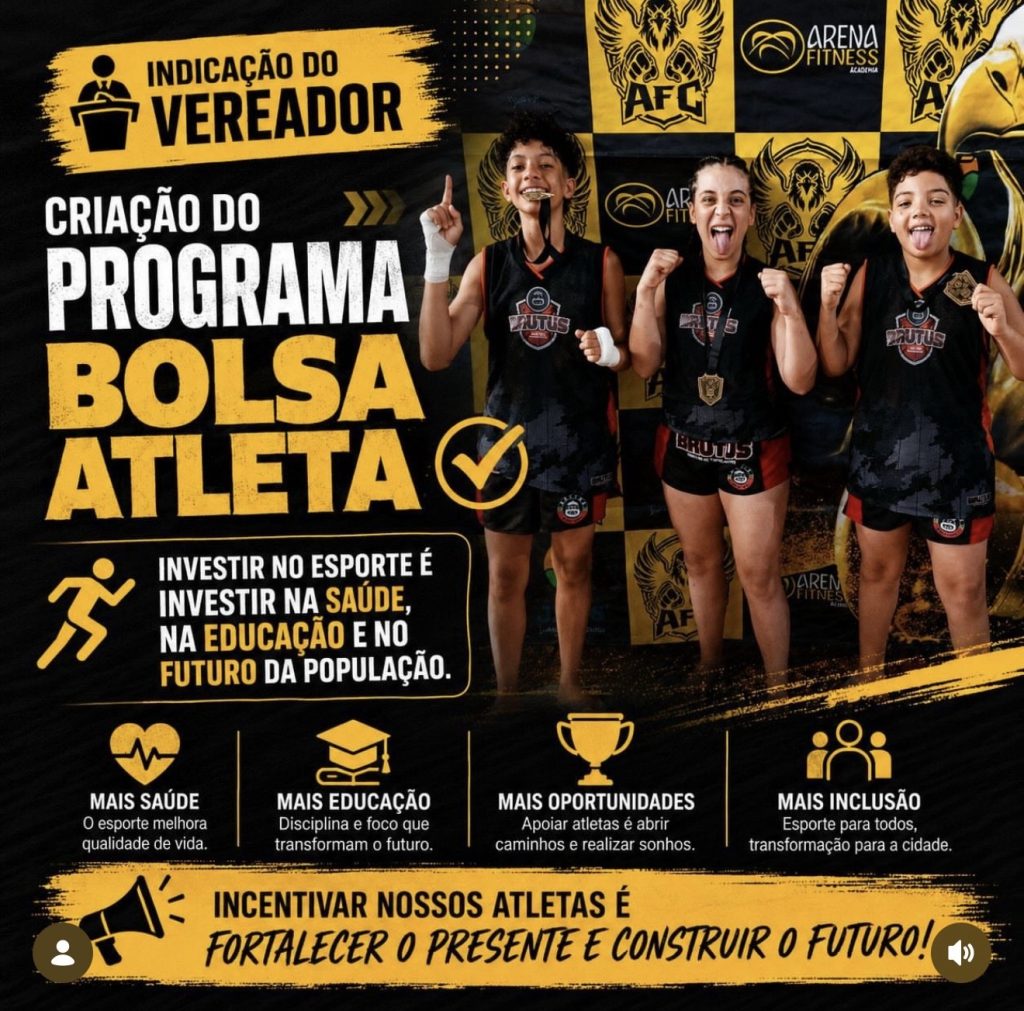 Vereador propõe criação do Bolsa Atleta em Matozinhos