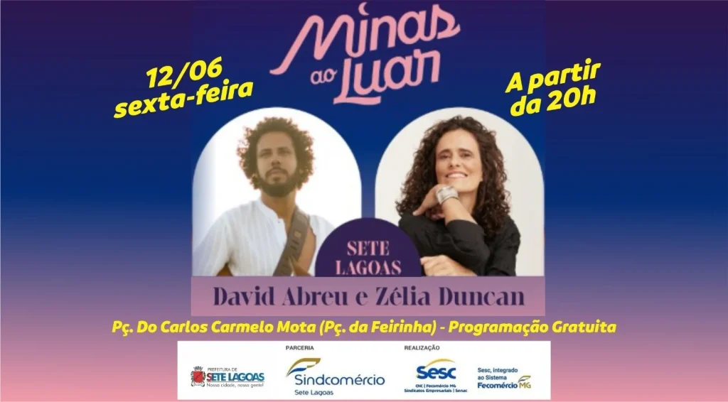 Zélia Duncan é atração do Minas ao Luar no Dia dos Namorados em Sete Lagoas