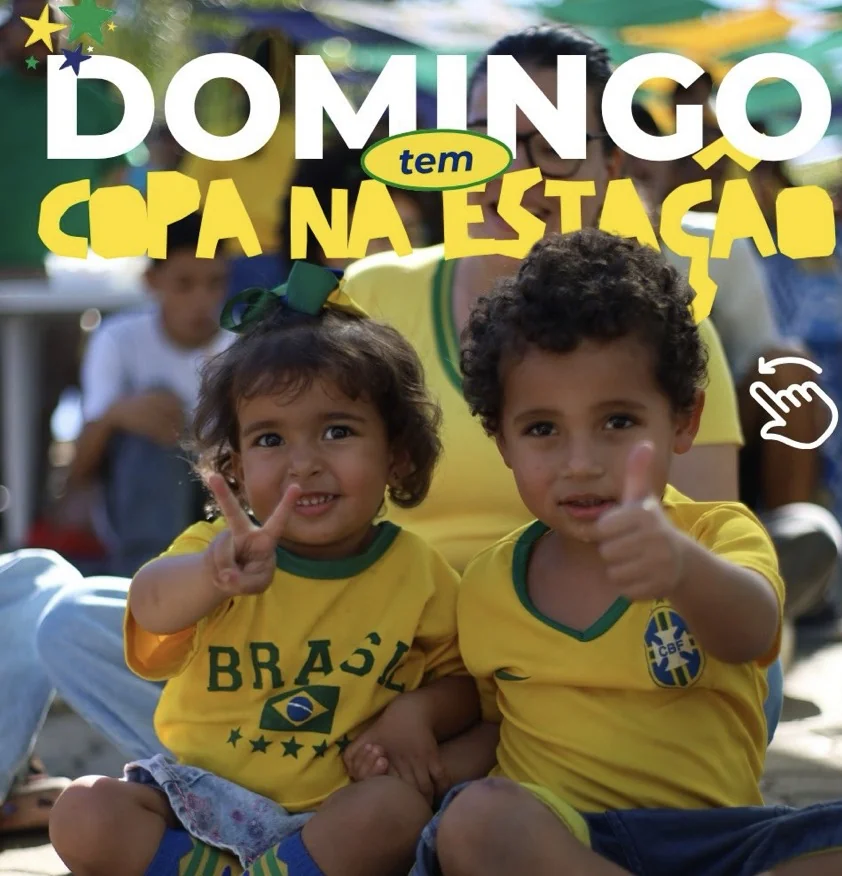 Domingo na Estação terá música, atrações e transmissão do jogo em Pedro Leopoldo