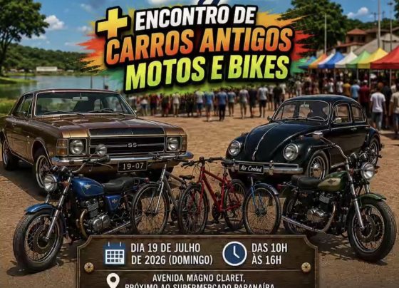 Feira Encantos da Lagoa reúne carros antigos, motos e bikes em Pedro Leopoldo