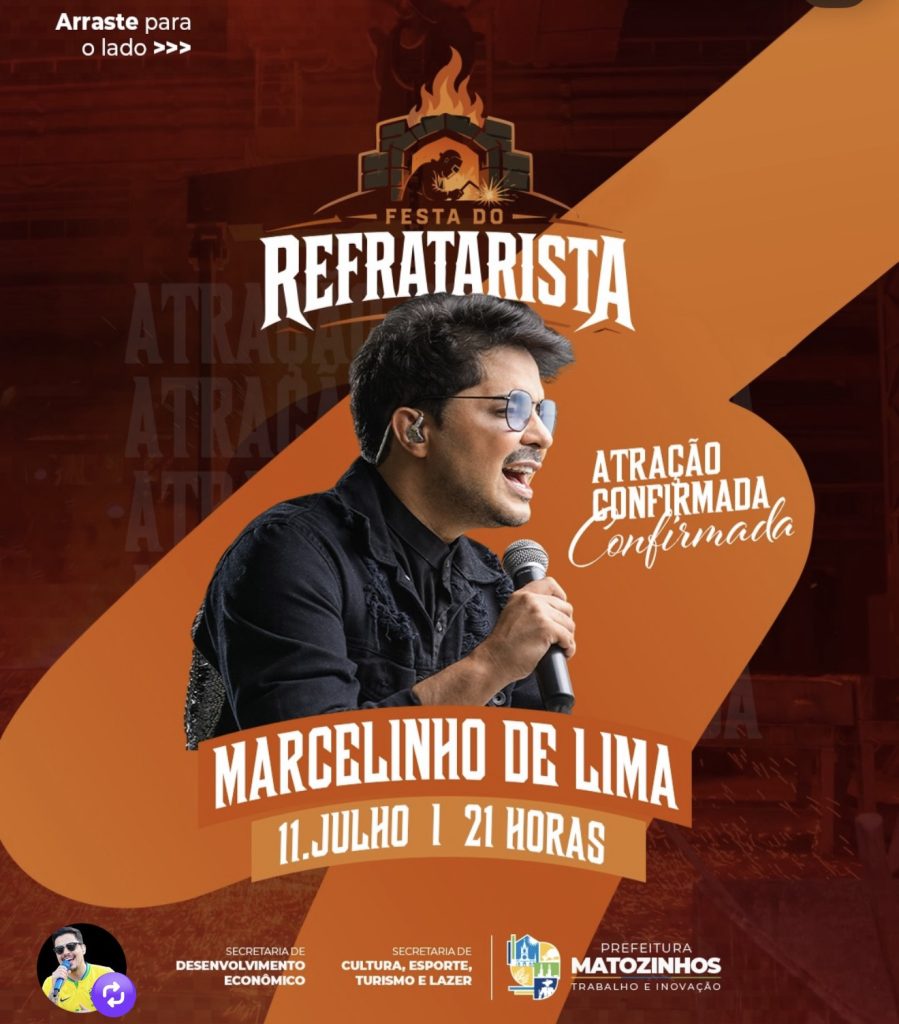 Marcelinho de Lima é atração principal da 1ª Festa do Refratarista em Matozinhos