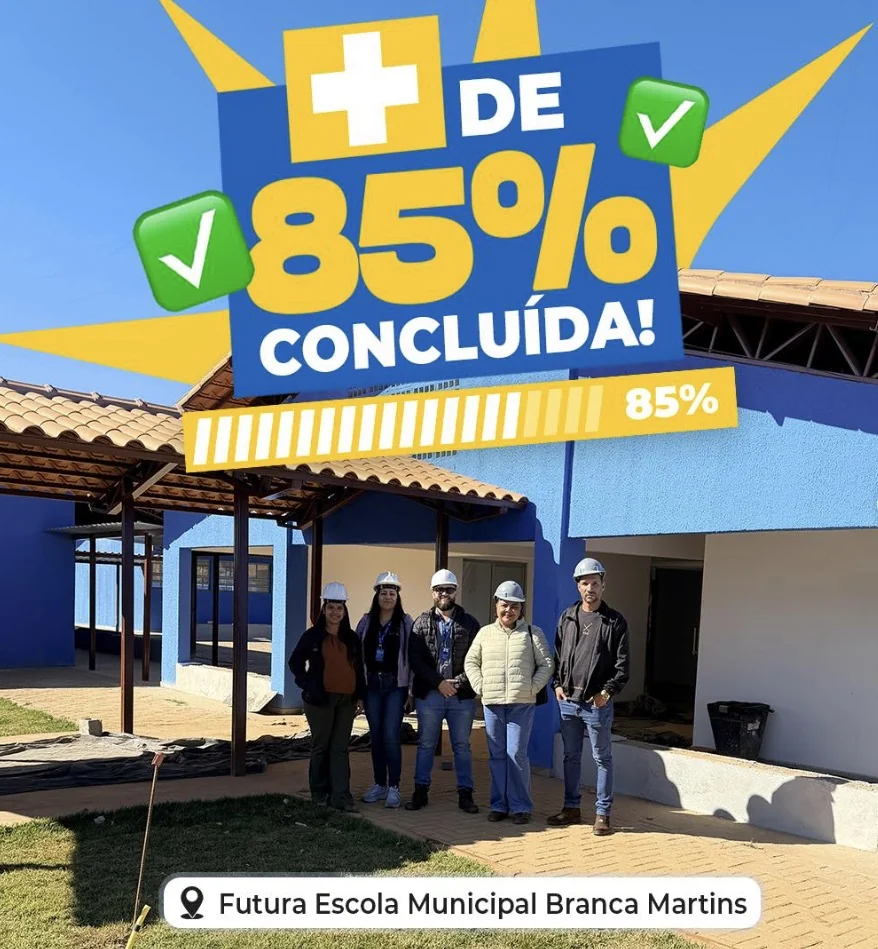 Obras da nova Escola Branca Martins chegam a 85% e entram na fase final em Matozinhos