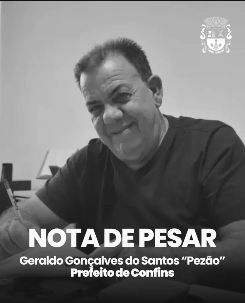 Prefeitura de Pedro Leopoldo publica nota de pesar pela morte do prefeito de Confins