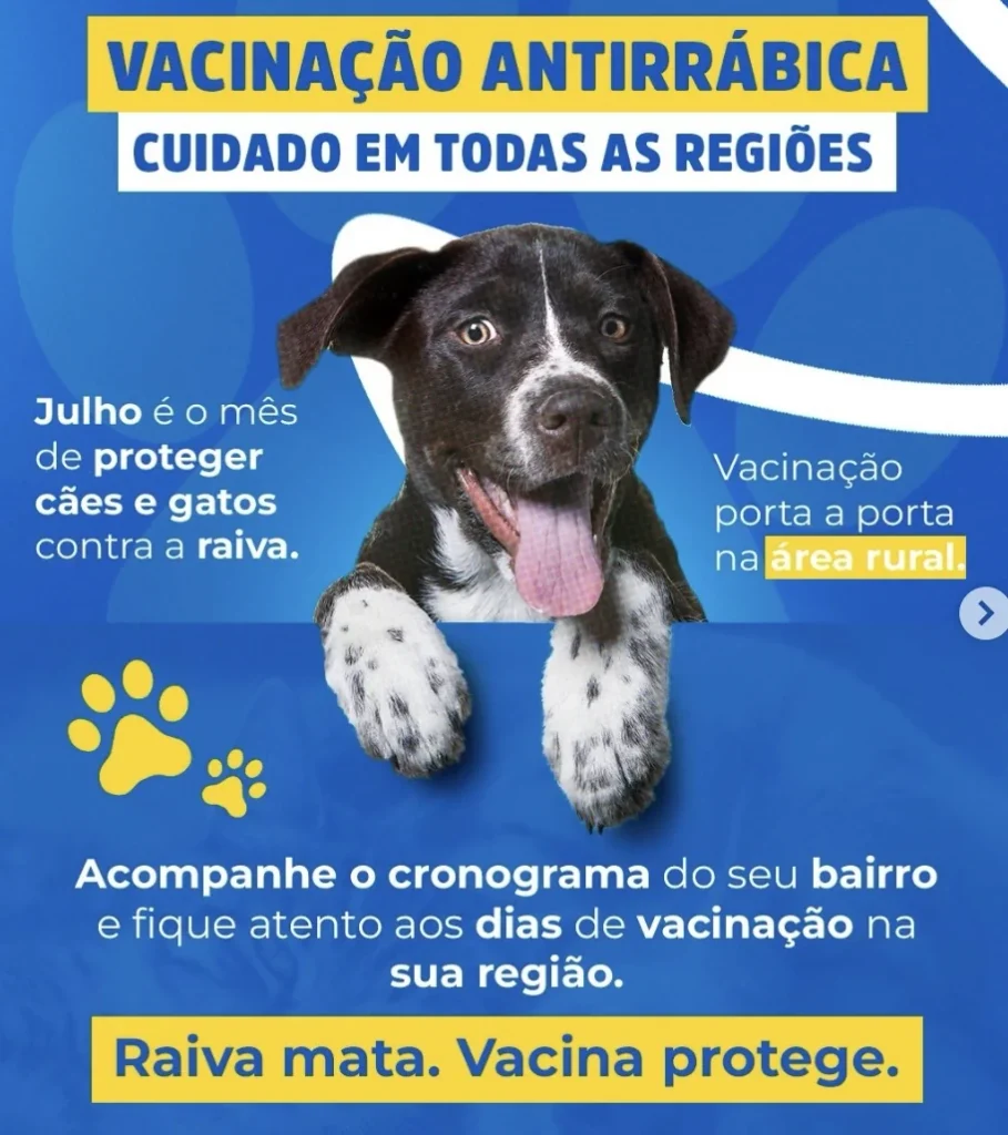 Vacinação antirrábica começa na zona rural de Pedro Leopoldo