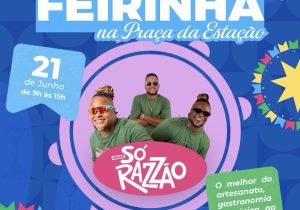 Feirinha da Praça da Estação terá artesanato, gastronomia e show do Grupo Só Razão em Pedro Leopoldo
