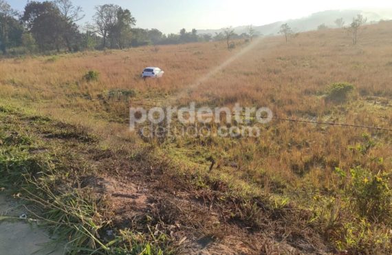 Motorista perde controle do carro e invade pasto às margens da MG em Matozinhos