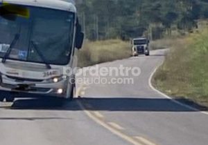 Roda se solta de ônibus que seguia de Funilândia para Matozinhos e assusta trabalhadores