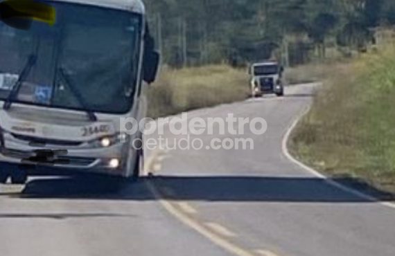 Roda se solta de ônibus que seguia de Funilândia para Matozinhos e assusta trabalhadores